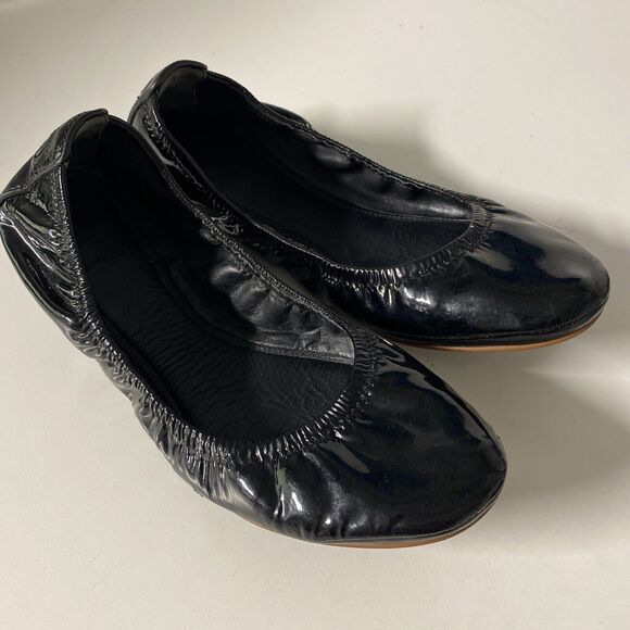 TORY BURCH Eddie Ballet Flat Black Patent Leather Slip On Round Toe Soft… - Picture 2 of 10